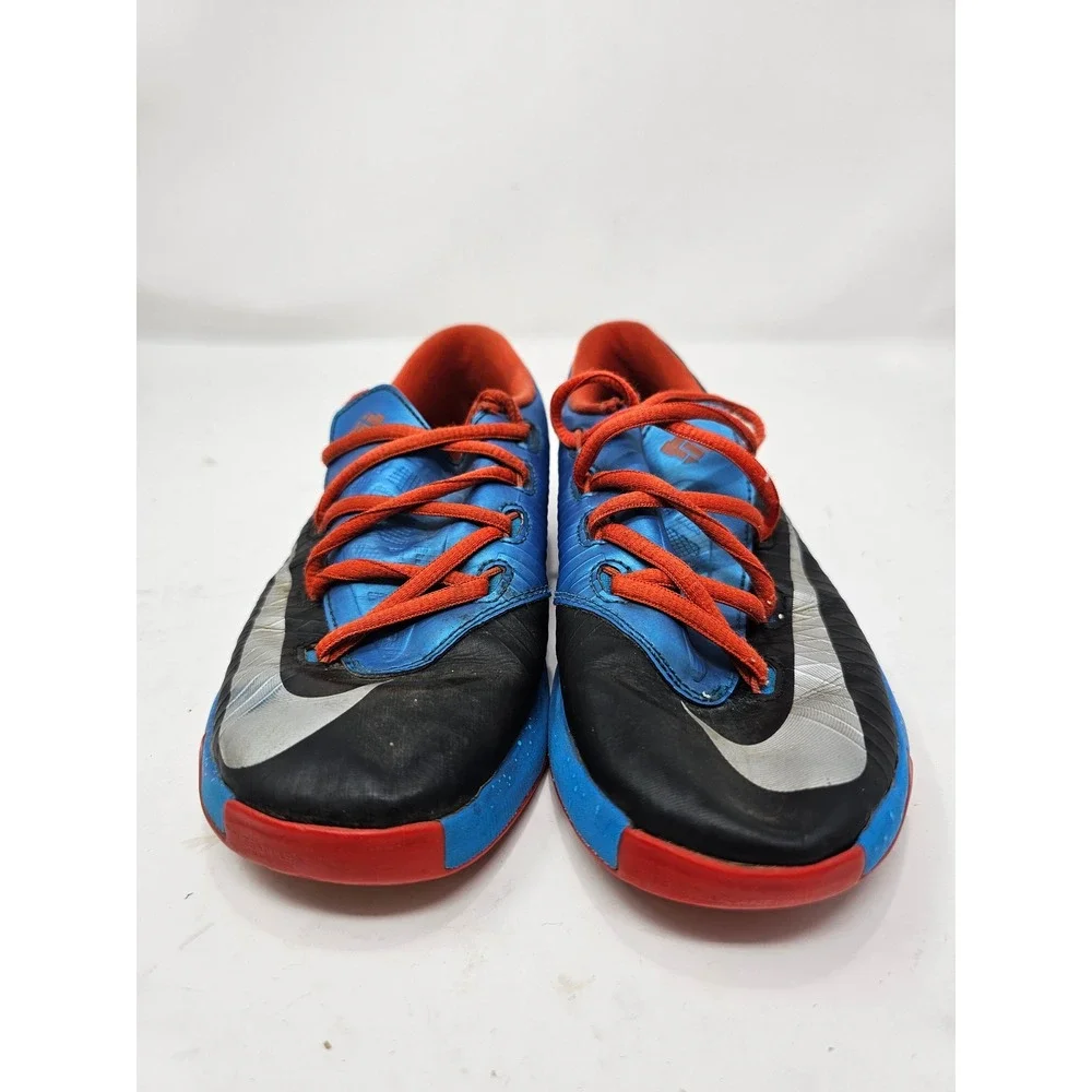 Nike KD 6 Kids Basketball Shoes Blue Black Red‎ Silver Size 13C
